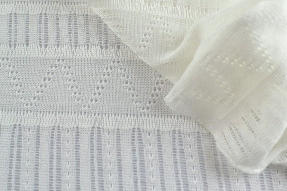 Tricot fantaisie blanc