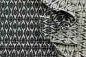 Jacquard petit motif noir et écru