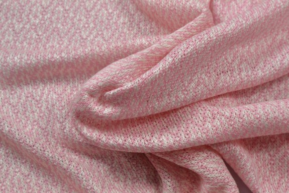 Tricot rose chiné