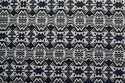 Jacquard ethnique noir et bleu