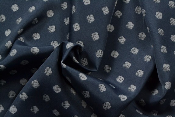 Polyester imprimé navy