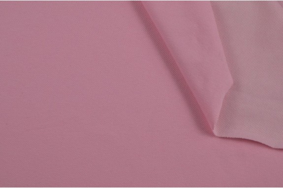 Jersey piqué de coton rose