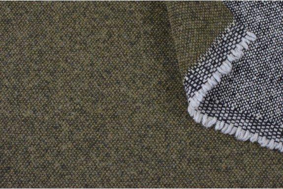 Tweed réversible kaki