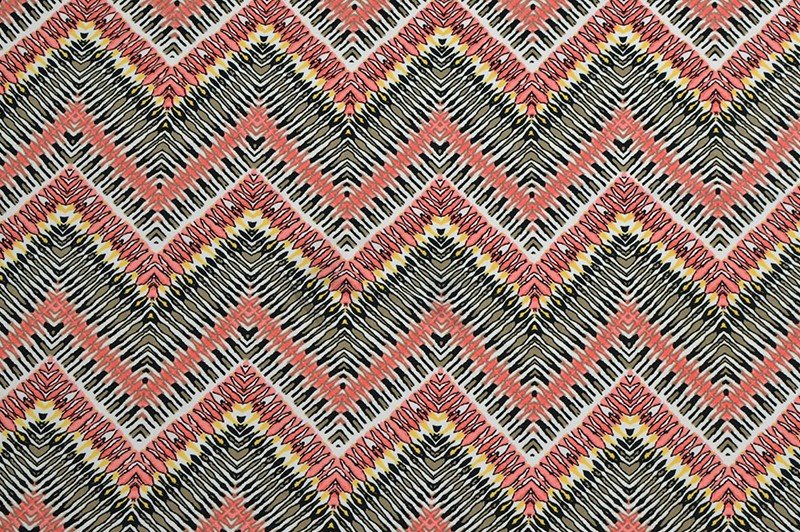 Jersey motifs géométriques taupes orangés