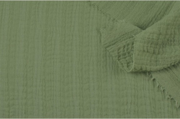 Crêpe de laine vert anis