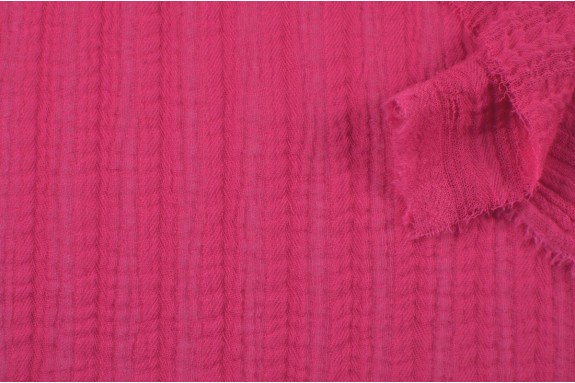 Crêpe de laine fuchsia