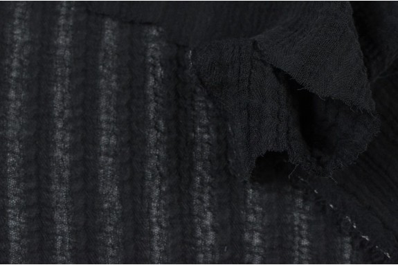 Crêpe de laine noir