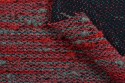 Tricot bouclette rouge chiné