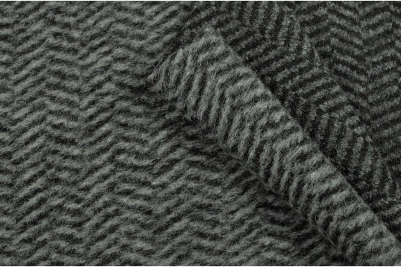 Lainage chevron noir et gris