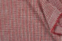 Jacquard gaufré rouge brique et écru