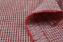 Jacquard gaufré rouge brique et écru