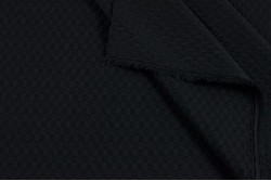 Coton brodé stretch noir