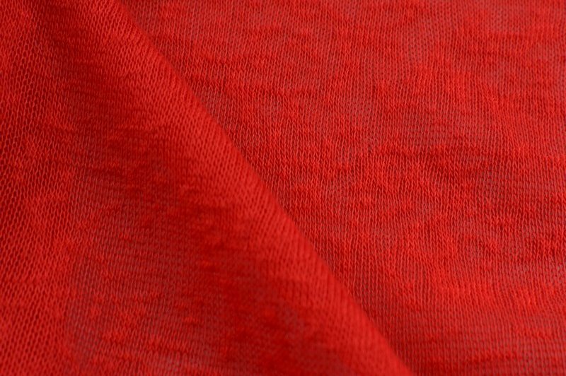 Maille aspect lin corail