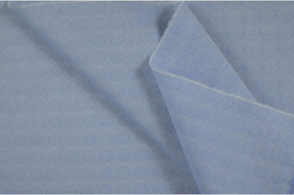 Popeline Jacquard bleu