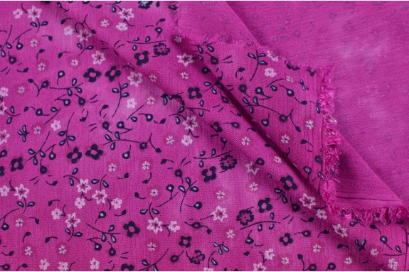 Batik petit fleuri rose