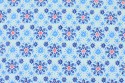 Coton blanc motifs bleus