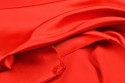 Satin stretch rouge feu