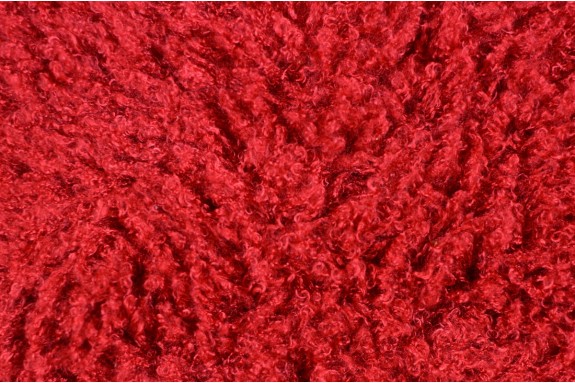 Tissu poilu rouge